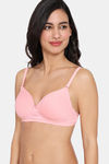 Zivame Padded Non Wired 3/4th Coverage Backless Bra - Powder Pink — thumbnail 4